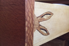 Marquetry "rabbet joint" drawer side detail