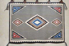 Navajo style rug marquetry,  Dyed gray Lacewood w/other veneers