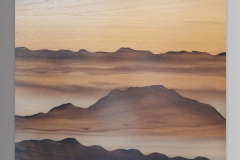 Foothills at dusk, with  airbrush shading