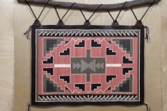 Navajo style rug marquetry, Pink dyed Koto w/ other veneers