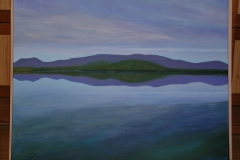 Lake in Maine - acrylic painting